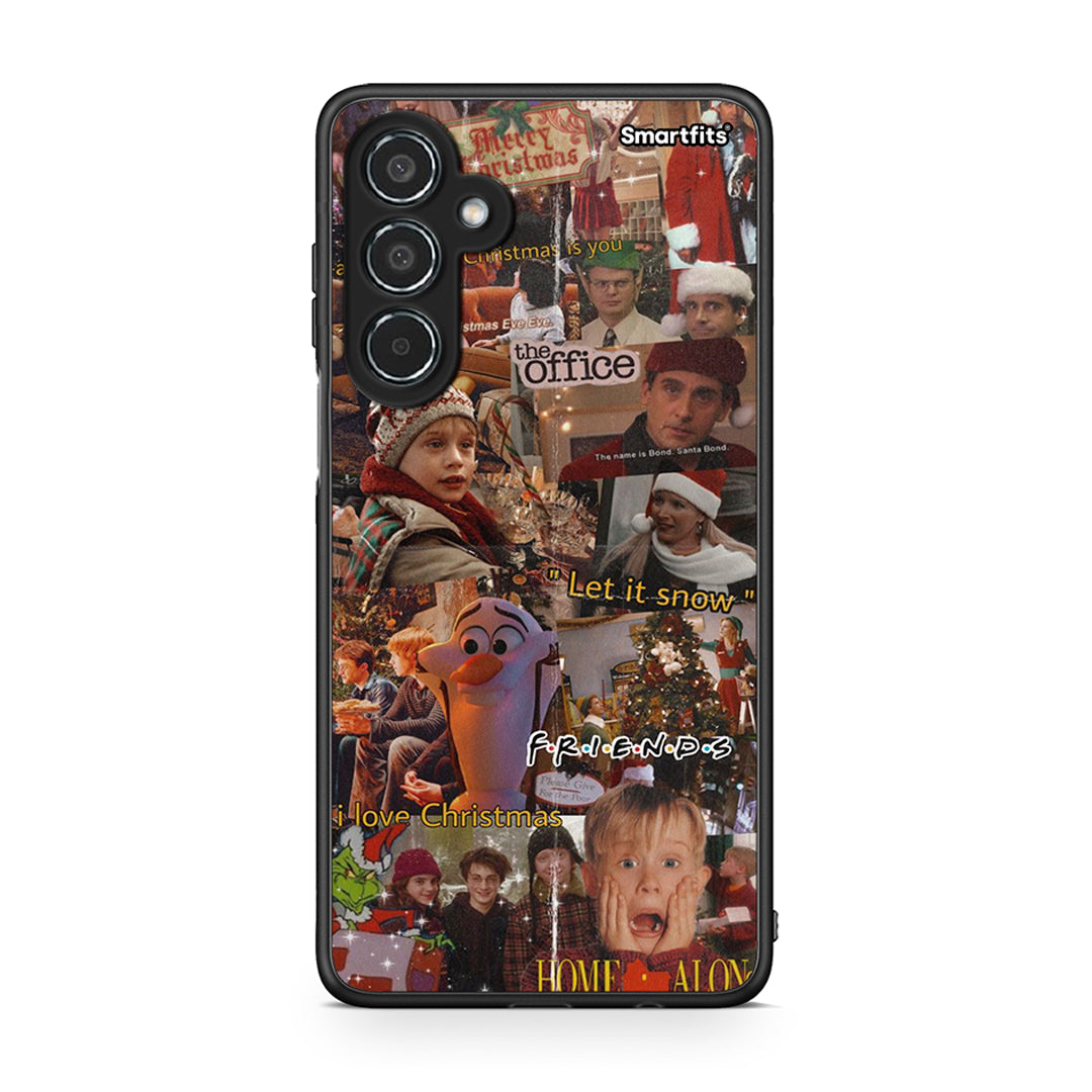 Samsung Galaxy M35 5G Xmas Wishes θήκη από τη Smartfits με σχέδιο στο πίσω μέρος και μαύρο περίβλημα | Smartphone case with colorful back and black bezels by Smartfits