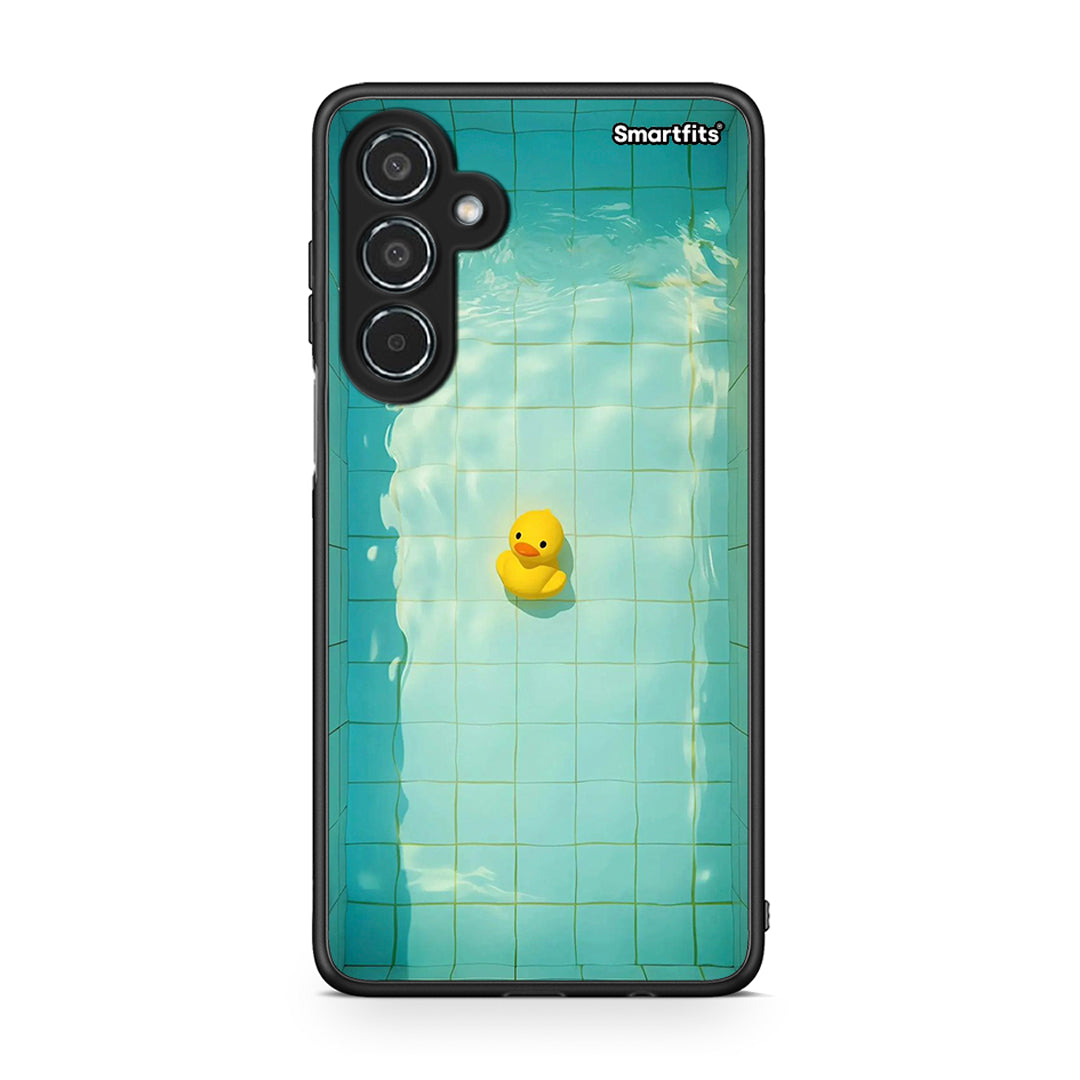 Samsung Galaxy M35 5G Yellow Duck θήκη από τη Smartfits με σχέδιο στο πίσω μέρος και μαύρο περίβλημα | Smartphone case with colorful back and black bezels by Smartfits