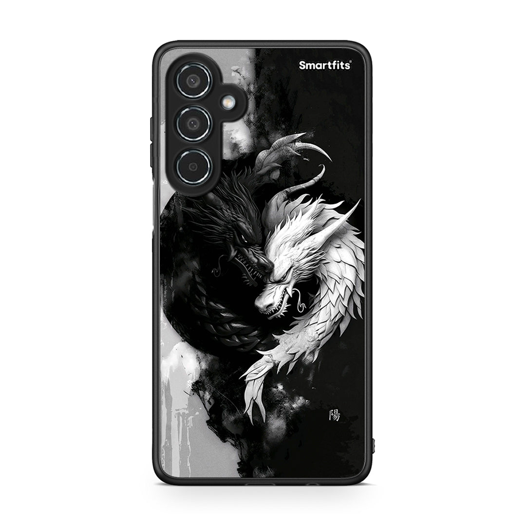 Samsung Galaxy M35 5G Yin Yang Θήκη από τη Smartfits με σχέδιο στο πίσω μέρος και μαύρο περίβλημα | Smartphone case with colorful back and black bezels by Smartfits