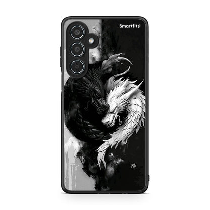 Samsung Galaxy M35 5G Yin Yang Θήκη από τη Smartfits με σχέδιο στο πίσω μέρος και μαύρο περίβλημα | Smartphone case with colorful back and black bezels by Smartfits