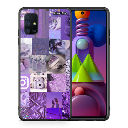 Purple Aesthetic Collage - Samsung Galaxy M51 θήκη