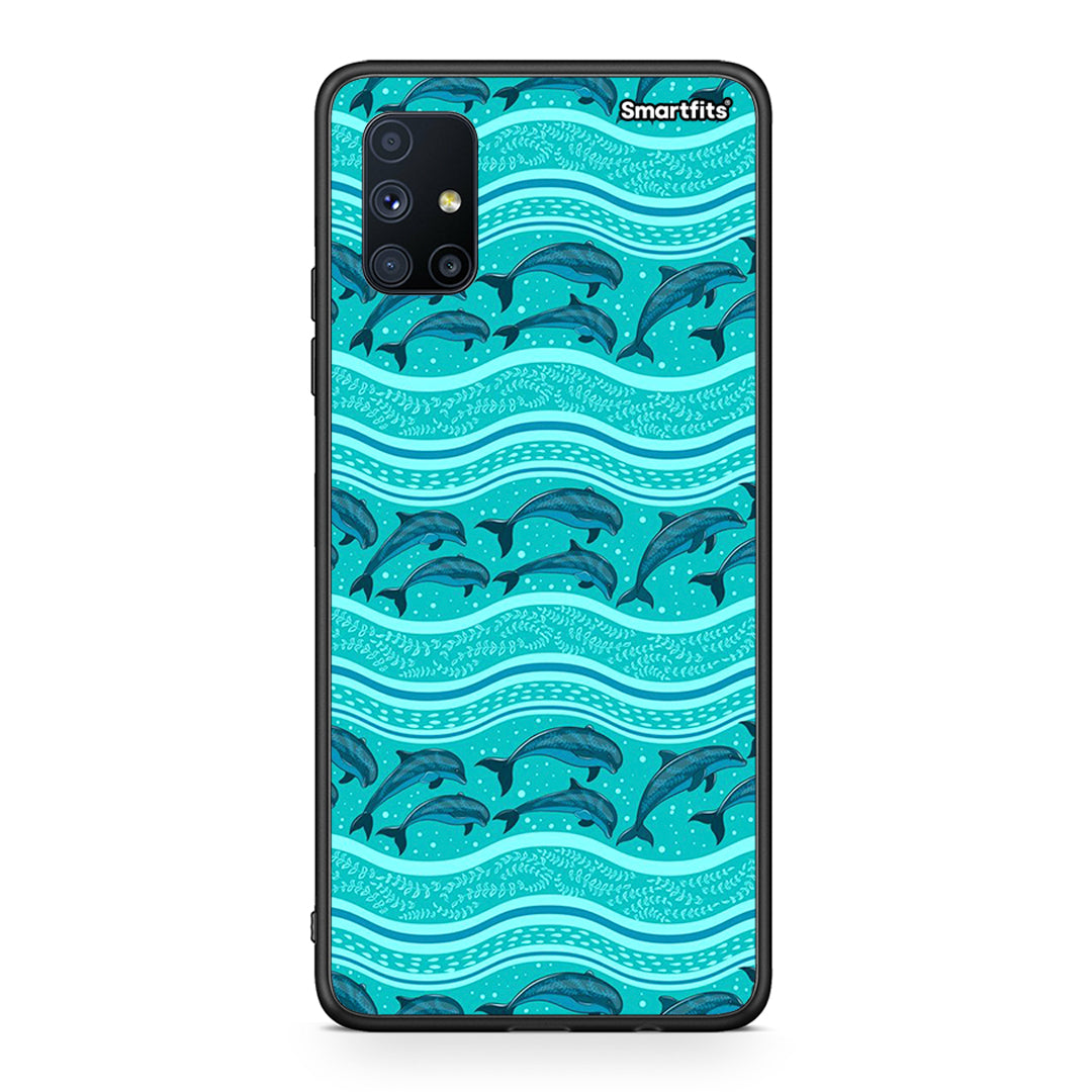 Swimming Dolphins - Samsung Galaxy M51 θήκη