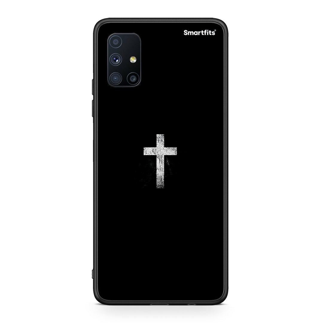 White Cross - Samsung Galaxy M51 θήκη