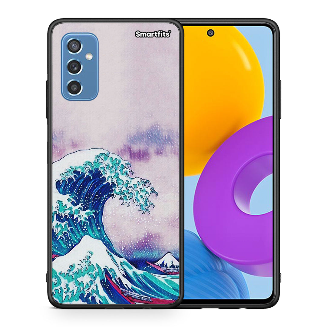 Θήκη Samsung M52 5G Blue Waves από τη Smartfits με σχέδιο στο πίσω μέρος και μαύρο περίβλημα | Samsung M52 5G Blue Waves case with colorful back and black bezels