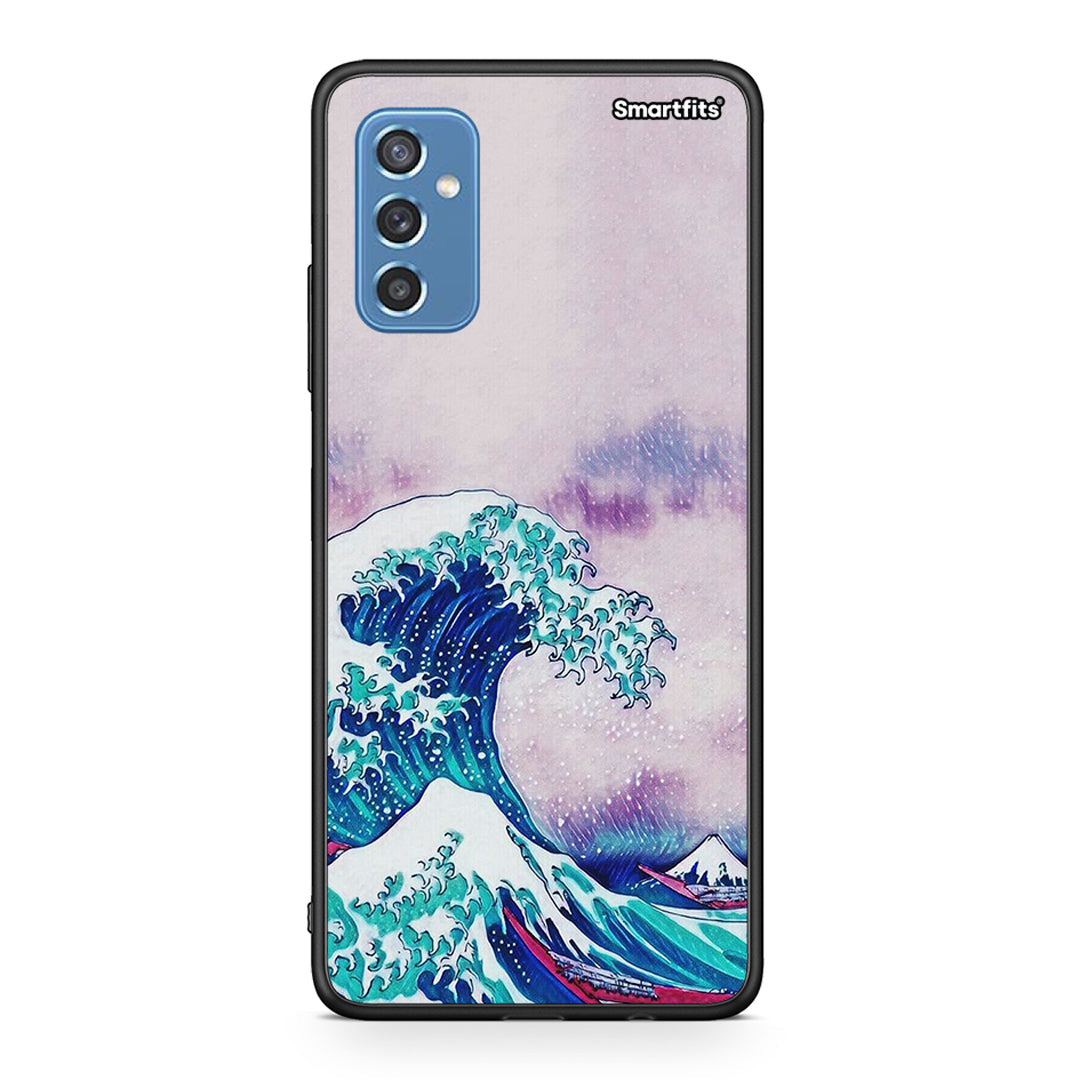 Samsung M52 5G Blue Waves θήκη από τη Smartfits με σχέδιο στο πίσω μέρος και μαύρο περίβλημα | Smartphone case with colorful back and black bezels by Smartfits