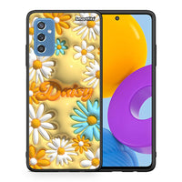 Thumbnail for Θήκη Samsung M52 5G Bubble Daisies από τη Smartfits με σχέδιο στο πίσω μέρος και μαύρο περίβλημα | Samsung M52 5G Bubble Daisies case with colorful back and black bezels