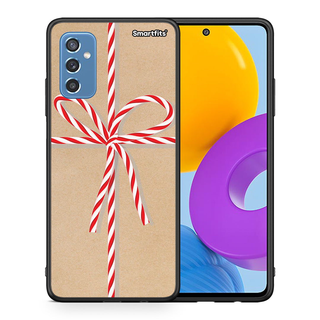 Θήκη Samsung M52 5G Christmas Gift από τη Smartfits με σχέδιο στο πίσω μέρος και μαύρο περίβλημα | Samsung M52 5G Christmas Gift case with colorful back and black bezels