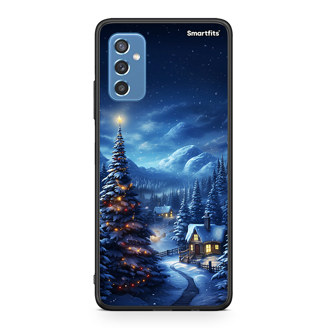 Samsung M52 5G Christmas Scenery θήκη από τη Smartfits με σχέδιο στο πίσω μέρος και μαύρο περίβλημα | Smartphone case with colorful back and black bezels by Smartfits