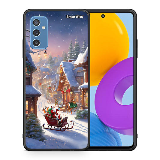 Θήκη Samsung M52 5G Christmas Snow από τη Smartfits με σχέδιο στο πίσω μέρος και μαύρο περίβλημα | Samsung M52 5G Christmas Snow case with colorful back and black bezels