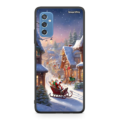 Samsung M52 5G Christmas Snow θήκη από τη Smartfits με σχέδιο στο πίσω μέρος και μαύρο περίβλημα | Smartphone case with colorful back and black bezels by Smartfits