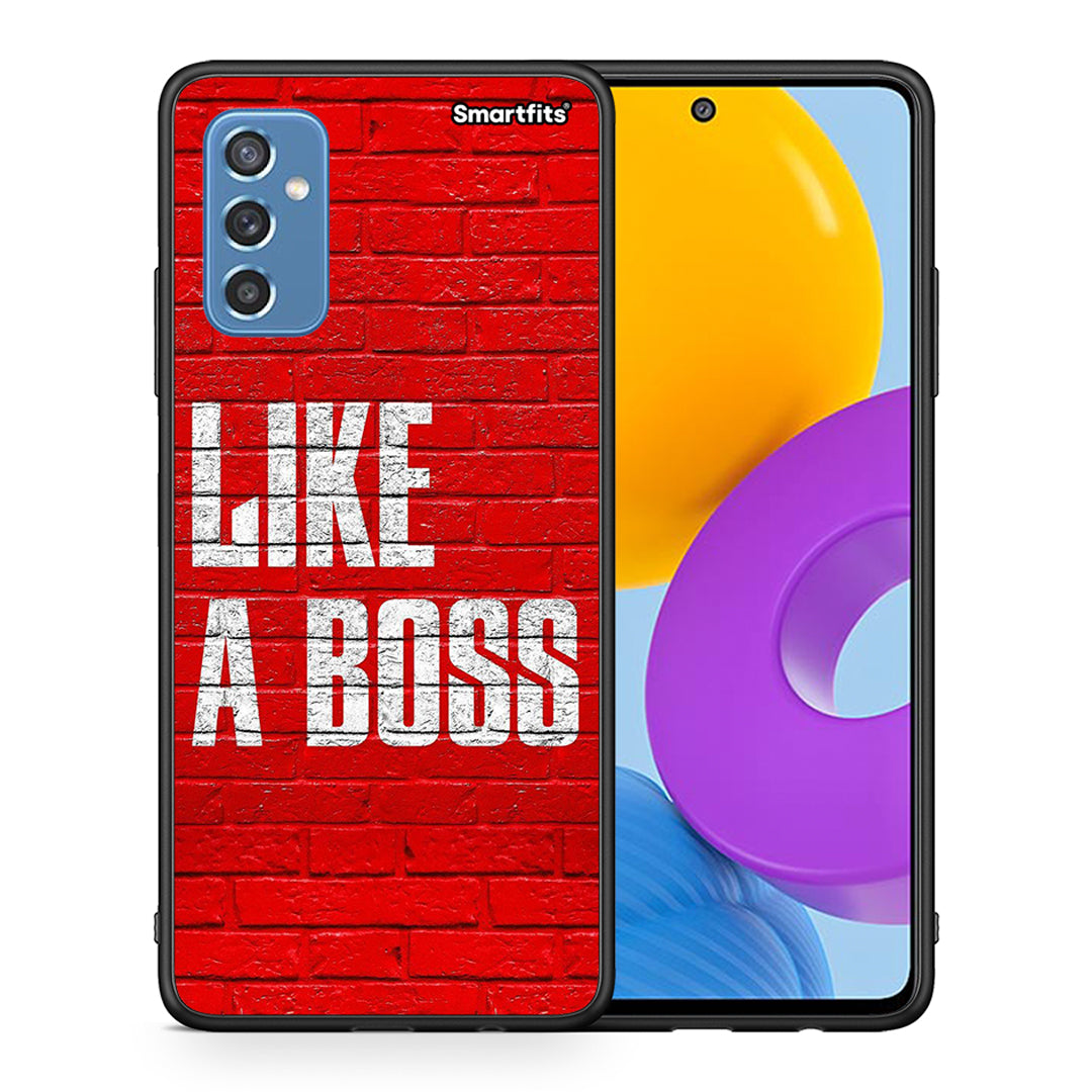 Θήκη Samsung M52 5G Like A Boss από τη Smartfits με σχέδιο στο πίσω μέρος και μαύρο περίβλημα | Samsung M52 5G Like A Boss case with colorful back and black bezels