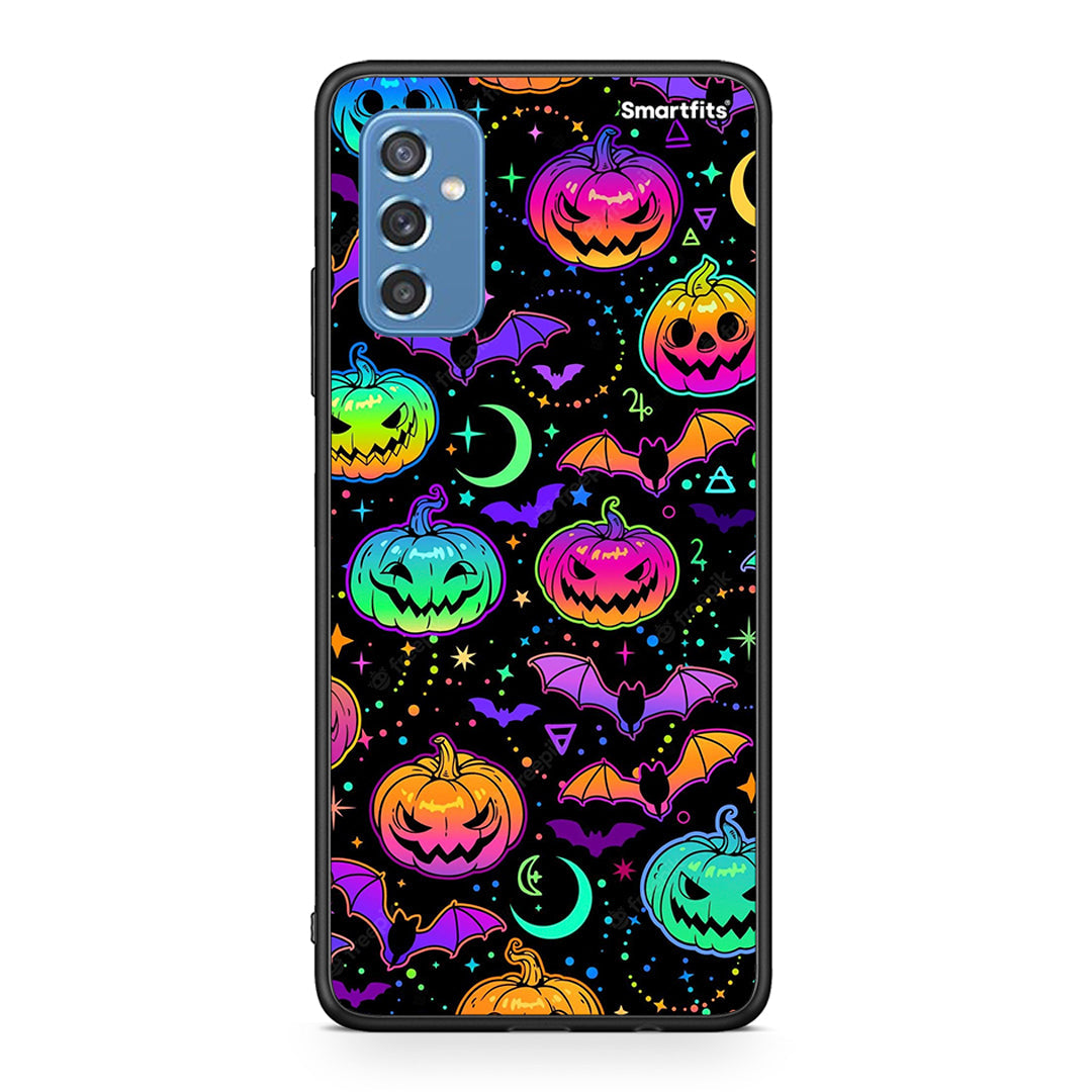 Samsung M52 5G Neon Halloween θήκη από τη Smartfits με σχέδιο στο πίσω μέρος και μαύρο περίβλημα | Smartphone case with colorful back and black bezels by Smartfits