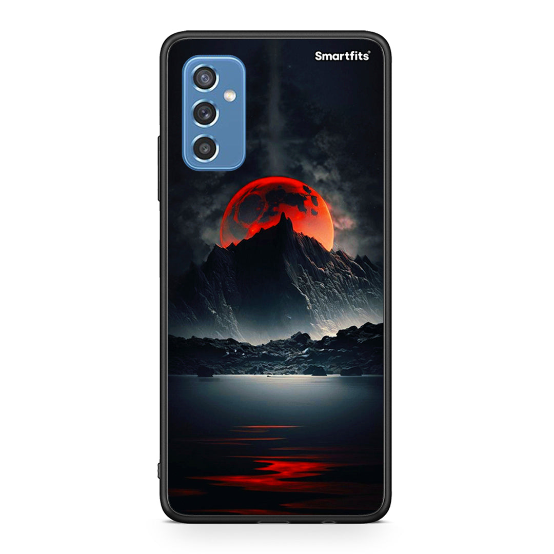 Samsung M52 5G Red Full Moon θήκη από τη Smartfits με σχέδιο στο πίσω μέρος και μαύρο περίβλημα | Smartphone case with colorful back and black bezels by Smartfits