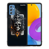 Thumbnail for Θήκη Samsung M52 5G Skull King Ace από τη Smartfits με σχέδιο στο πίσω μέρος και μαύρο περίβλημα | Samsung M52 5G Skull King Ace case with colorful back and black bezels