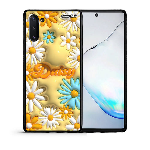 Θήκη Samsung Note 10 Bubble Daisies από τη Smartfits με σχέδιο στο πίσω μέρος και μαύρο περίβλημα | Samsung Note 10 Bubble Daisies case with colorful back and black bezels