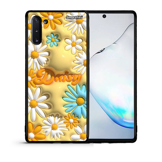 Θήκη Samsung Note 10 Bubble Daisies από τη Smartfits με σχέδιο στο πίσω μέρος και μαύρο περίβλημα | Samsung Note 10 Bubble Daisies case with colorful back and black bezels
