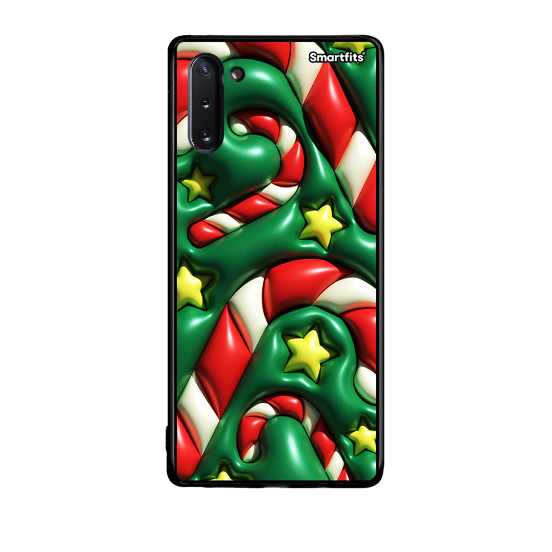 Samsung Note 10 Christmas Bubbles θήκη από τη Smartfits με σχέδιο στο πίσω μέρος και μαύρο περίβλημα | Smartphone case with colorful back and black bezels by Smartfits