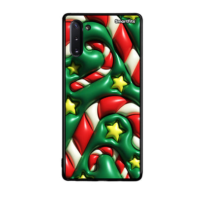 Samsung Note 10 Christmas Bubbles θήκη από τη Smartfits με σχέδιο στο πίσω μέρος και μαύρο περίβλημα | Smartphone case with colorful back and black bezels by Smartfits