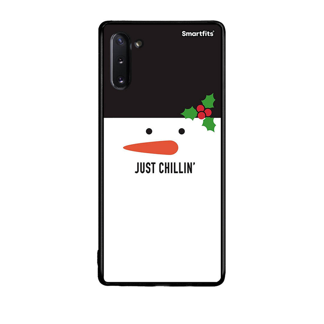 Samsung Note 10 Christmas Chillin θήκη από τη Smartfits με σχέδιο στο πίσω μέρος και μαύρο περίβλημα | Smartphone case with colorful back and black bezels by Smartfits