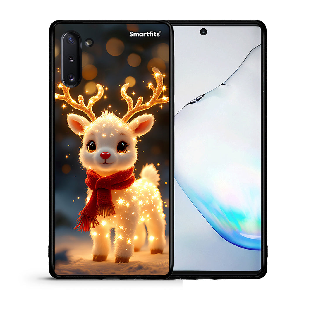 Θήκη Samsung Note 10 Christmas Cutie από τη Smartfits με σχέδιο στο πίσω μέρος και μαύρο περίβλημα | Samsung Note 10 Christmas Cutie case with colorful back and black bezels