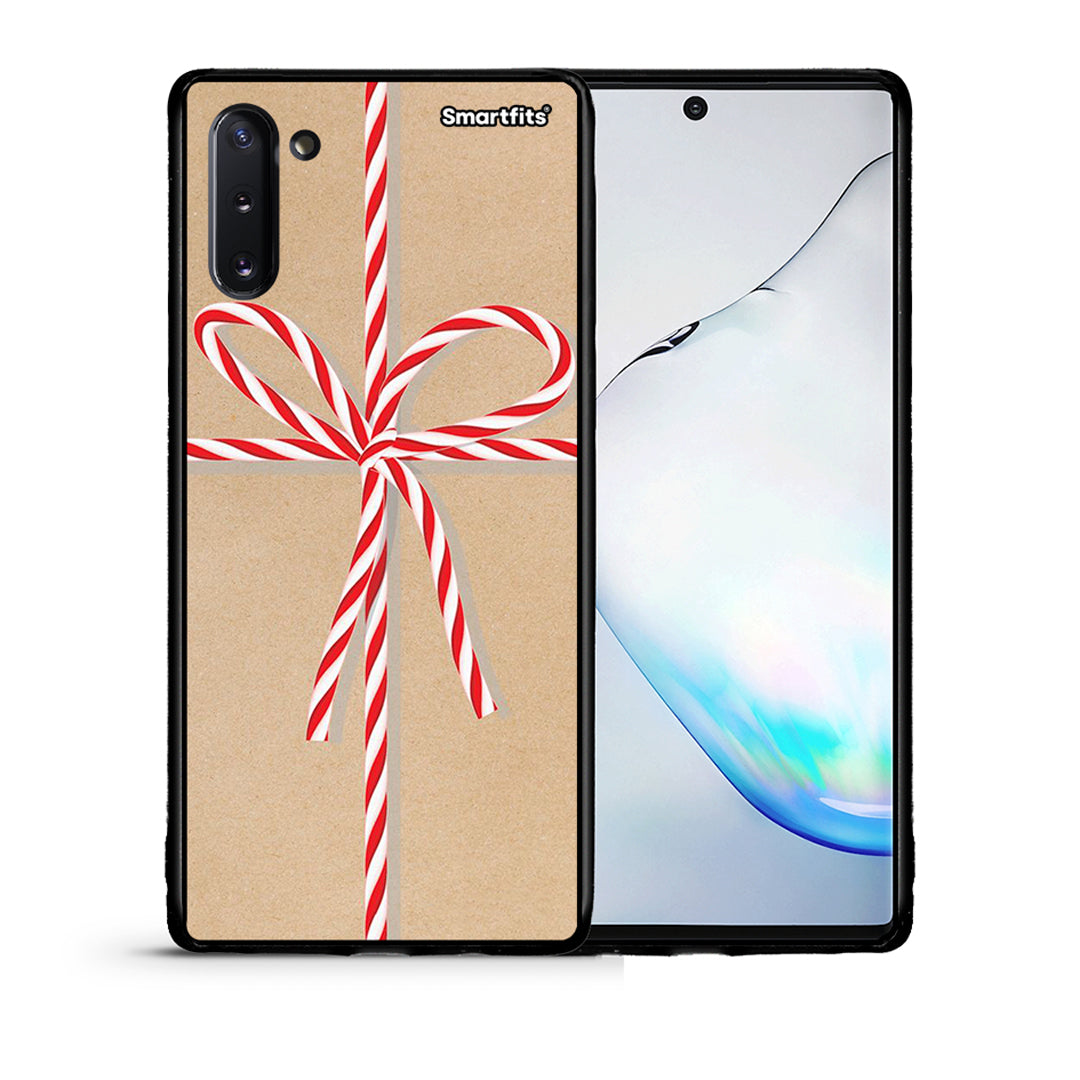 Θήκη Samsung Note 10 Christmas Gift από τη Smartfits με σχέδιο στο πίσω μέρος και μαύρο περίβλημα | Samsung Note 10 Christmas Gift case with colorful back and black bezels