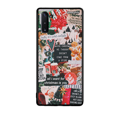 Samsung Note 10 Christmas Happiness θήκη από τη Smartfits με σχέδιο στο πίσω μέρος και μαύρο περίβλημα | Smartphone case with colorful back and black bezels by Smartfits