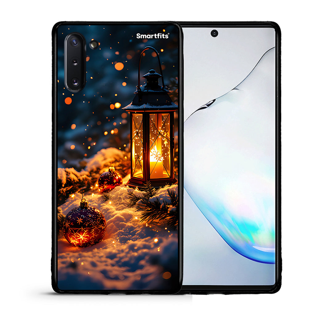 Θήκη Samsung Note 10 Christmas Ornaments από τη Smartfits με σχέδιο στο πίσω μέρος και μαύρο περίβλημα | Samsung Note 10 Christmas Ornaments case with colorful back and black bezels