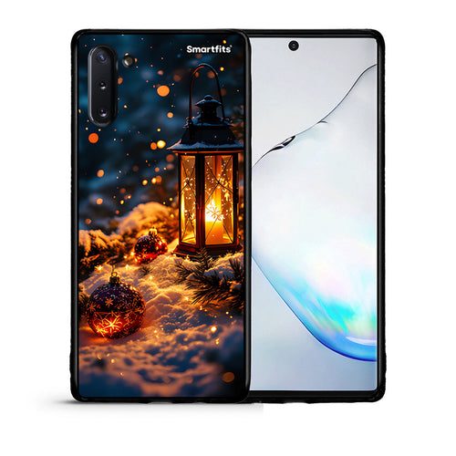 Θήκη Samsung Note 10 Christmas Ornaments από τη Smartfits με σχέδιο στο πίσω μέρος και μαύρο περίβλημα | Samsung Note 10 Christmas Ornaments case with colorful back and black bezels