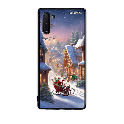 Samsung Note 10 Christmas Snow θήκη από τη Smartfits με σχέδιο στο πίσω μέρος και μαύρο περίβλημα | Smartphone case with colorful back and black bezels by Smartfits