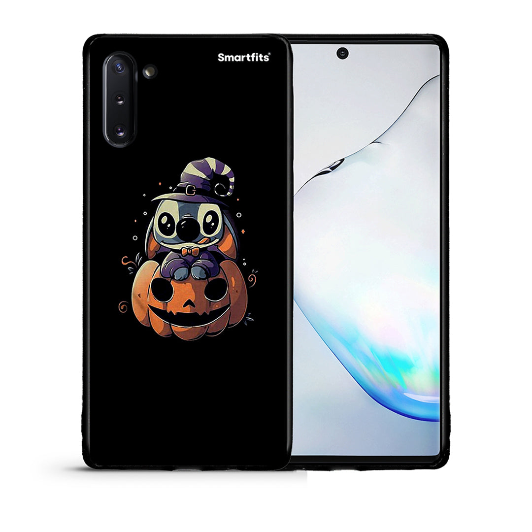 Θήκη Samsung Note 10 Halloween Stitch από τη Smartfits με σχέδιο στο πίσω μέρος και μαύρο περίβλημα | Samsung Note 10 Halloween Stitch case with colorful back and black bezels