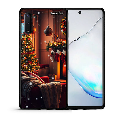 Θήκη Samsung Note 10 Home For Christmas από τη Smartfits με σχέδιο στο πίσω μέρος και μαύρο περίβλημα | Samsung Note 10 Home For Christmas case with colorful back and black bezels
