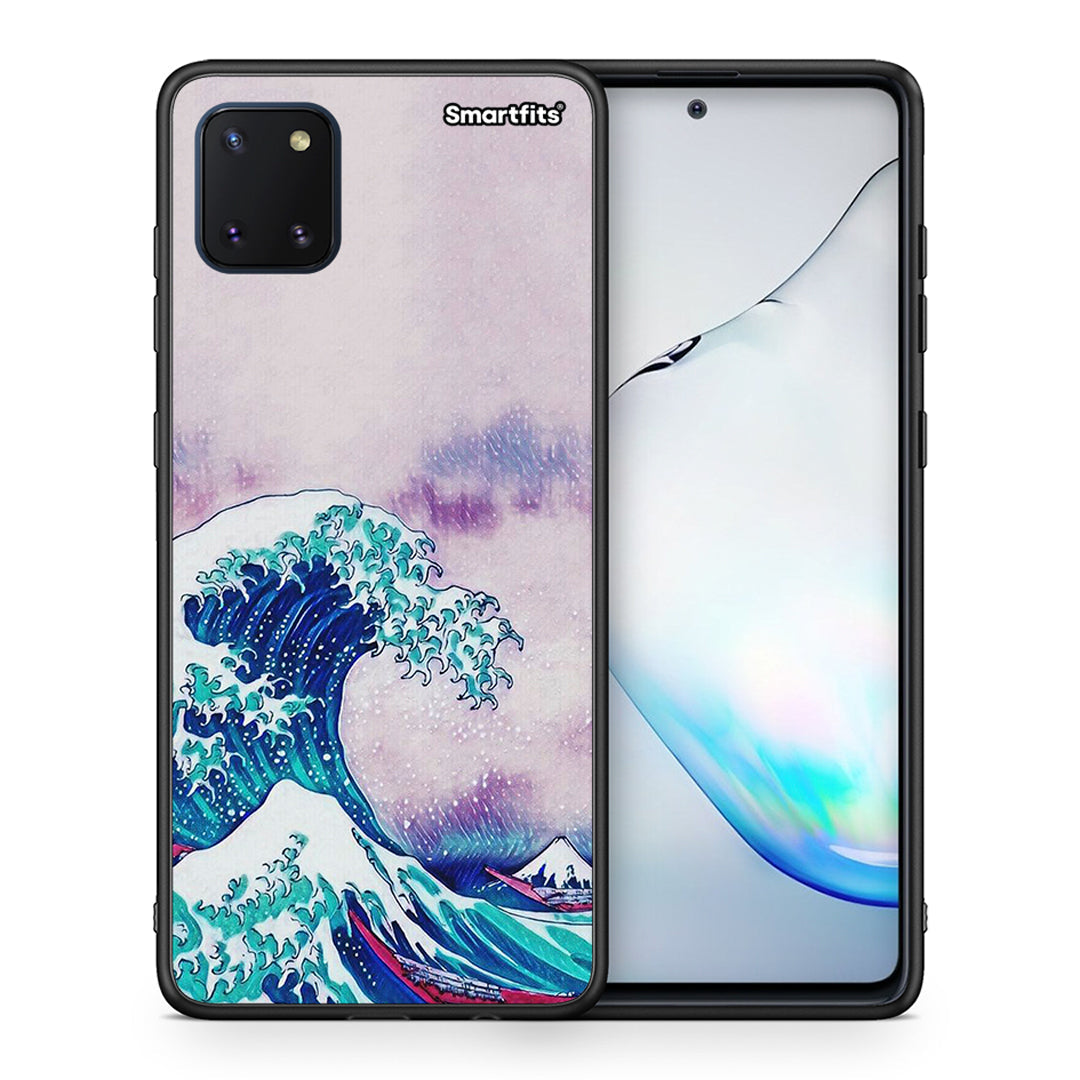 Θήκη Samsung Note 10 Lite Blue Waves από τη Smartfits με σχέδιο στο πίσω μέρος και μαύρο περίβλημα | Samsung Note 10 Lite Blue Waves case with colorful back and black bezels