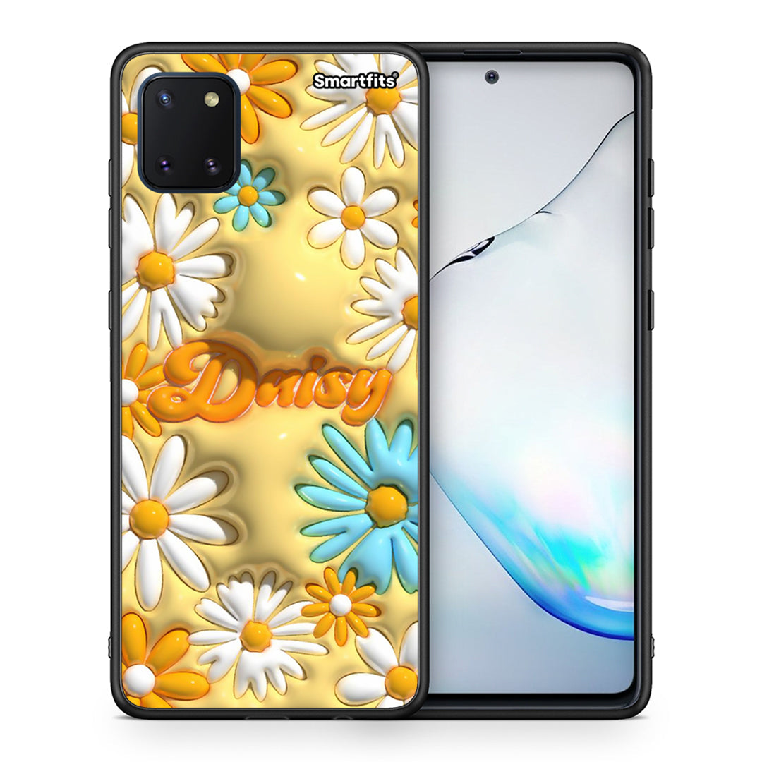 Θήκη Samsung Note 10 Lite Bubble Daisies από τη Smartfits με σχέδιο στο πίσω μέρος και μαύρο περίβλημα | Samsung Note 10 Lite Bubble Daisies case with colorful back and black bezels