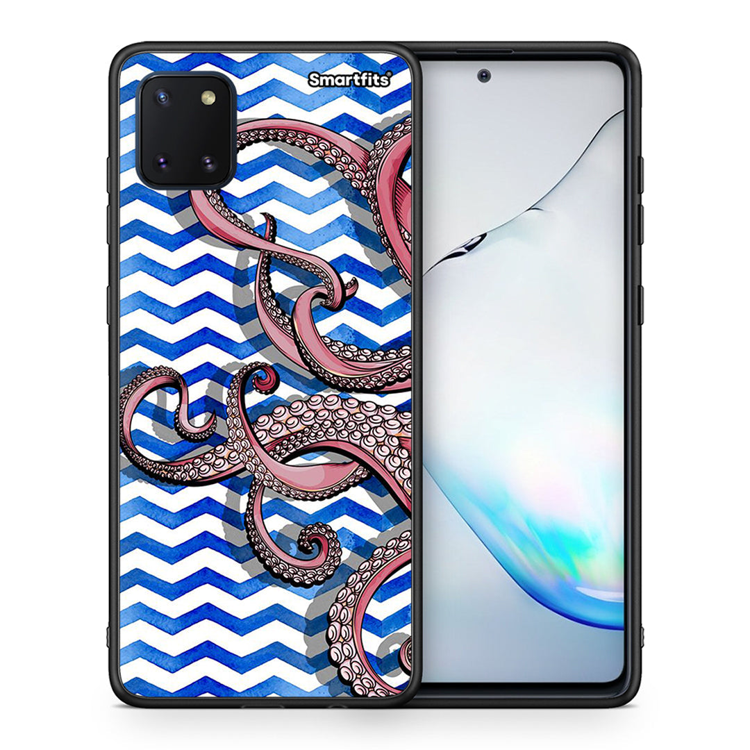 Θήκη Samsung Note 10 Lite Chevron Devilfish από τη Smartfits με σχέδιο στο πίσω μέρος και μαύρο περίβλημα | Samsung Note 10 Lite Chevron Devilfish case with colorful back and black bezels