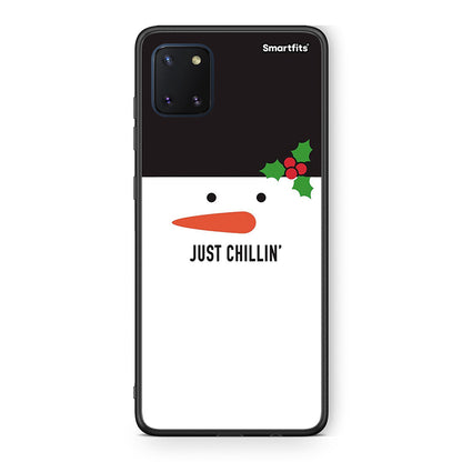 Samsung Note 10 Lite Christmas Chillin θήκη από τη Smartfits με σχέδιο στο πίσω μέρος και μαύρο περίβλημα | Smartphone case with colorful back and black bezels by Smartfits