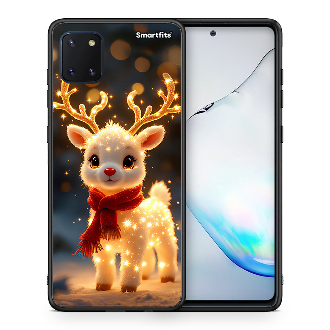 Θήκη Samsung Note 10 Lite Christmas Cutie από τη Smartfits με σχέδιο στο πίσω μέρος και μαύρο περίβλημα | Samsung Note 10 Lite Christmas Cutie case with colorful back and black bezels