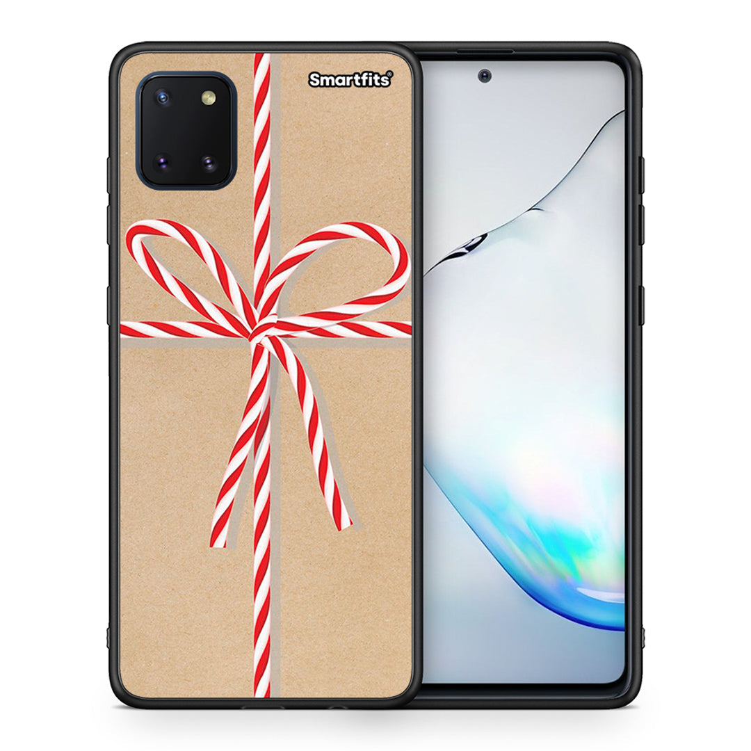 Θήκη Samsung Note 10 Lite Christmas Gift από τη Smartfits με σχέδιο στο πίσω μέρος και μαύρο περίβλημα | Samsung Note 10 Lite Christmas Gift case with colorful back and black bezels