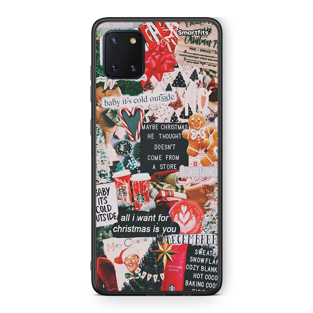 Samsung Note 10 Lite Christmas Happiness θήκη από τη Smartfits με σχέδιο στο πίσω μέρος και μαύρο περίβλημα | Smartphone case with colorful back and black bezels by Smartfits