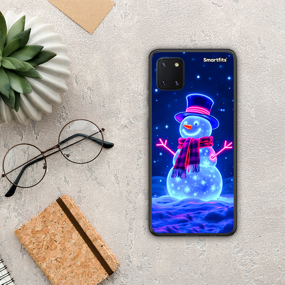 Christmas Neon Snowman - Samsung Galaxy Note 10 Lite θήκη
