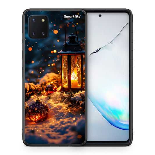 Θήκη Samsung Note 10 Lite Christmas Ornaments από τη Smartfits με σχέδιο στο πίσω μέρος και μαύρο περίβλημα | Samsung Note 10 Lite Christmas Ornaments case with colorful back and black bezels