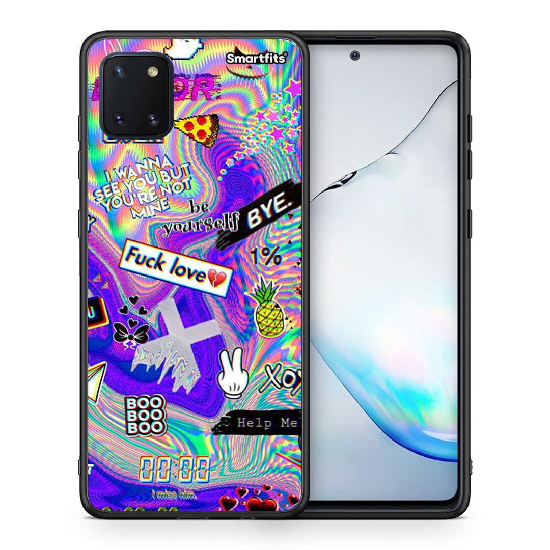 Θήκη Samsung Note 10 Lite Game Over από τη Smartfits με σχέδιο στο πίσω μέρος και μαύρο περίβλημα | Samsung Note 10 Lite Game Over case with colorful back and black bezels