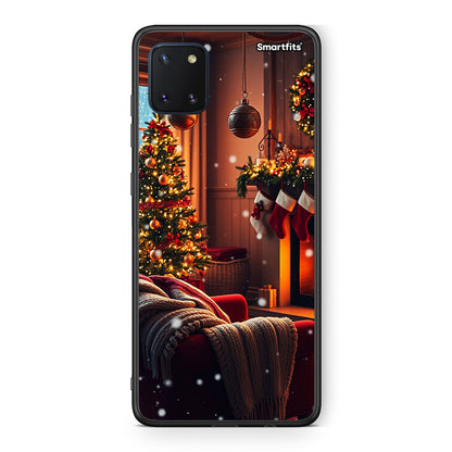 Samsung Note 10 Lite Home For Christmas θήκη από τη Smartfits με σχέδιο στο πίσω μέρος και μαύρο περίβλημα | Smartphone case with colorful back and black bezels by Smartfits