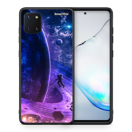 Θήκη Samsung Note 10 Lite Lost Astronaut από τη Smartfits με σχέδιο στο πίσω μέρος και μαύρο περίβλημα | Samsung Note 10 Lite Lost Astronaut case with colorful back and black bezels