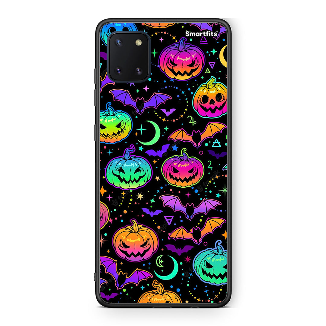 Samsung Note 10 Lite Neon Halloween θήκη από τη Smartfits με σχέδιο στο πίσω μέρος και μαύρο περίβλημα | Smartphone case with colorful back and black bezels by Smartfits