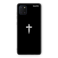 Thumbnail for Samsung Note 10 Lite White Cross θήκη από τη Smartfits με σχέδιο στο πίσω μέρος και μαύρο περίβλημα | Smartphone case with colorful back and black bezels by Smartfits