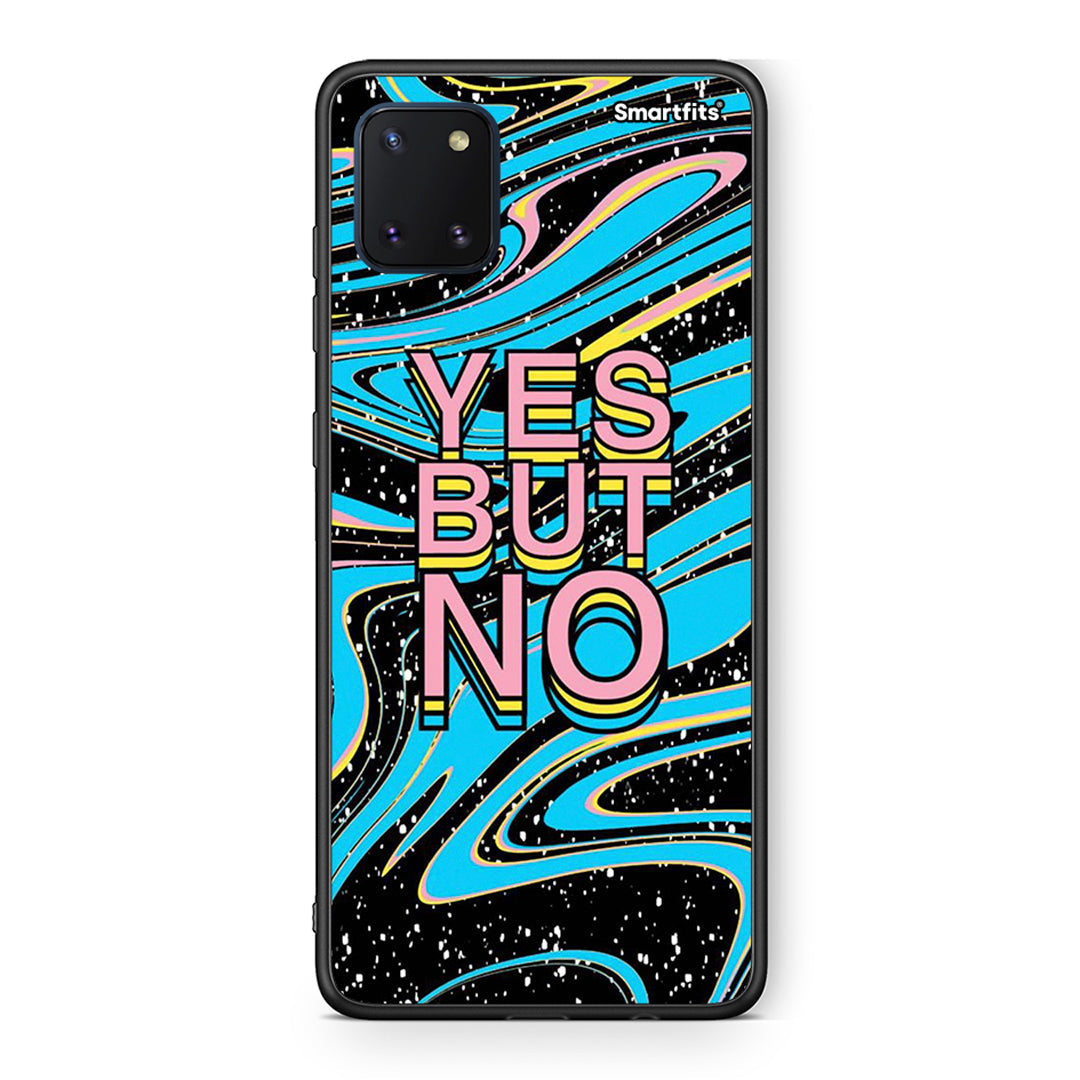 Samsung Note 10 Lite Yes But No θήκη από τη Smartfits με σχέδιο στο πίσω μέρος και μαύρο περίβλημα | Smartphone case with colorful back and black bezels by Smartfits