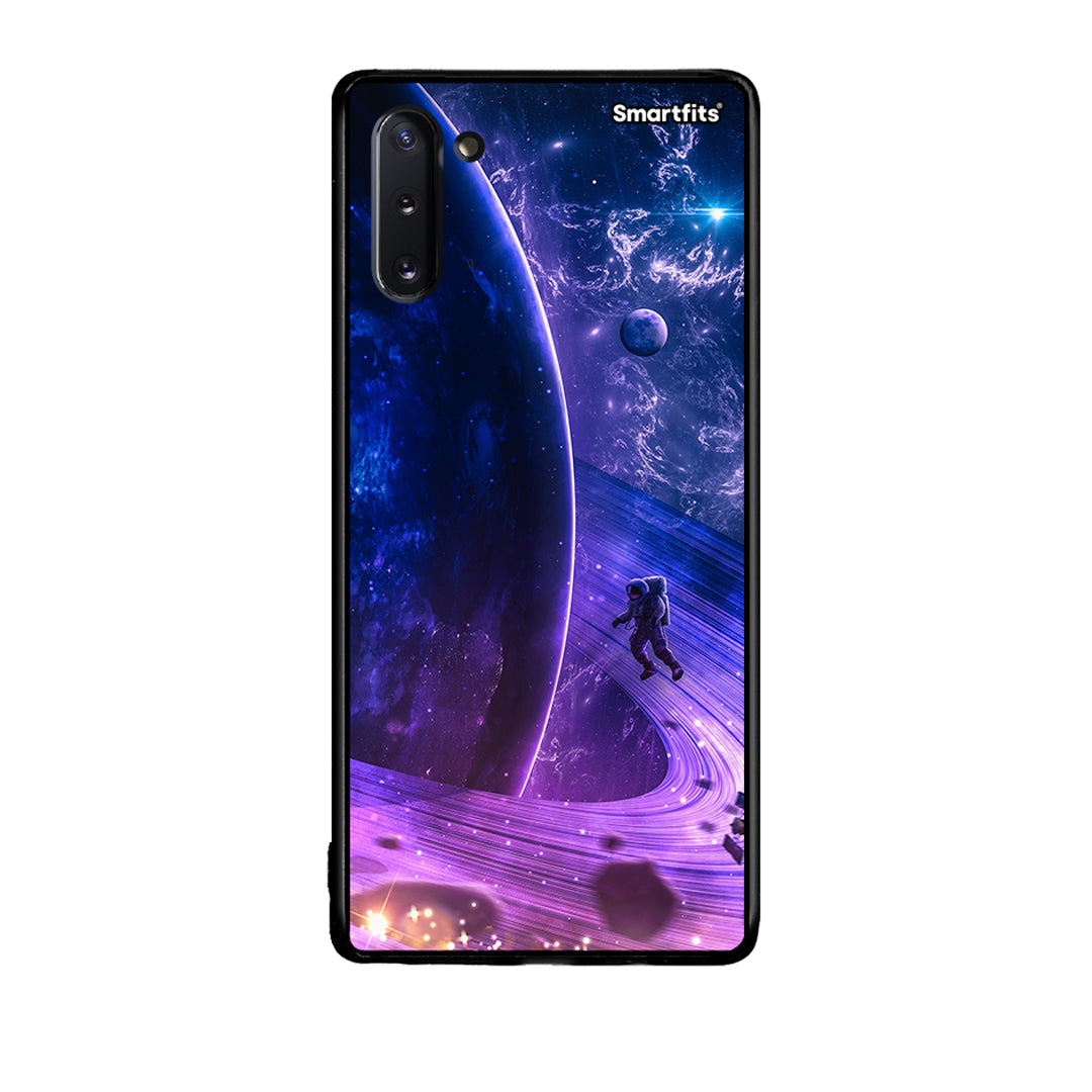 Samsung Note 10 Lost Astronaut θήκη από τη Smartfits με σχέδιο στο πίσω μέρος και μαύρο περίβλημα | Smartphone case with colorful back and black bezels by Smartfits