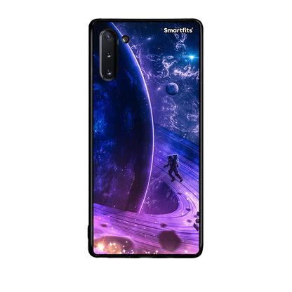 Samsung Note 10 Lost Astronaut θήκη από τη Smartfits με σχέδιο στο πίσω μέρος και μαύρο περίβλημα | Smartphone case with colorful back and black bezels by Smartfits