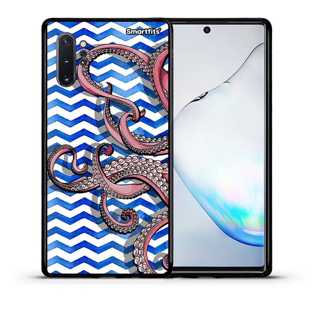 Θήκη Samsung Note 10+ Chevron Devilfish από τη Smartfits με σχέδιο στο πίσω μέρος και μαύρο περίβλημα | Samsung Note 10+ Chevron Devilfish case with colorful back and black bezels