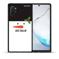 Thumbnail for Θήκη Samsung Note 10+ Christmas Chillin από τη Smartfits με σχέδιο στο πίσω μέρος και μαύρο περίβλημα | Samsung Note 10+ Christmas Chillin case with colorful back and black bezels